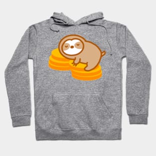 Cute Gold Coin Sloth Hoodie